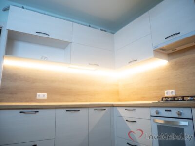 Подсветка кухни под навесными шкафами